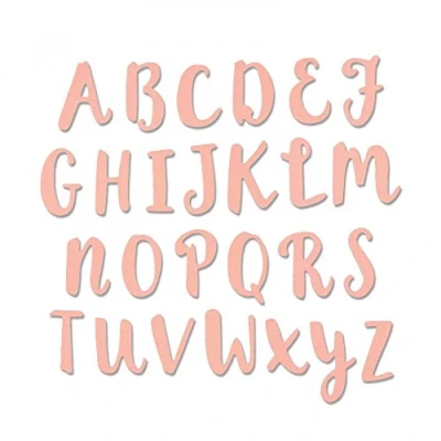 Afbeelding van Sizzix Thinlits Die Set Brush Capital Alphabet 26PK 661710 Debi Potter (04 17)