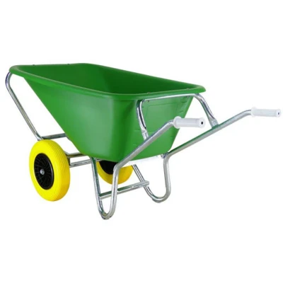 Afbeelding van Kruiwagen Altrad Fort 165 Liter F&amp;S 165/2 Groen 2 Flex Pro Anti lek wielen Slijtvast Galvanisch Verzinkt Onderstel Vacuumgevormde Bak
