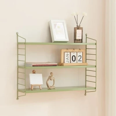 Afbeelding van Wandplank Strängnäs verstelbaar 50x60x15 cm olijfgroen