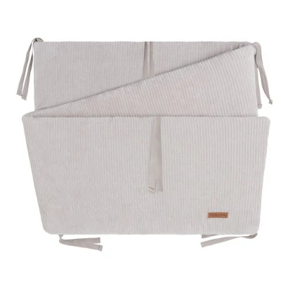 Afbeelding van Baby&#039;s Only Bedbumper Bedomrander Bedomranding baby Boxbumper Parkomrander Sense Kiezelgrijs 180x30 cm