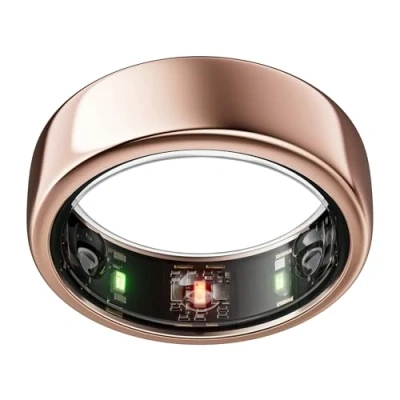Image de Oura Gen3 Horizon Anneau connecté taille 10, Rose Gold Suivi sommeil, fréquence cardiaque et activité Max. 7 jours d&#039;autonomie Compatible iOS/Android Baguier pour trouver votre