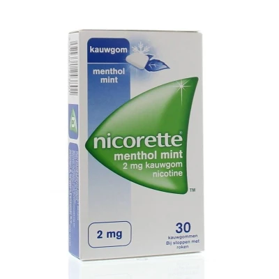 Afbeelding van Nicorette Suikervrij Menthol Mint Kauwgom 2mg