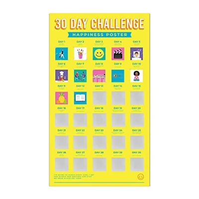 Afbeelding van Gift Republic 30 Dagen Uitdaging Poster Geluk