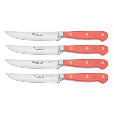 Afbeelding van Wusthof Classic steakmessenset coral peach 4 delig