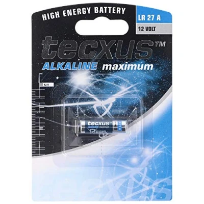 Afbeelding van LR27 Een alkalinebatterij L828, 12 volt, afmetingen 28,8 x 8 mm