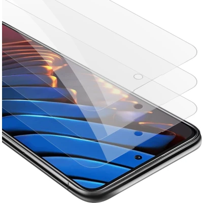 Afbeelding van Cadorabo 3x Screenprotector geschikt voor Xiaomi POCO X3 GT Beschermende Pantser Film in KRISTALHELDER Getemperd (Tempered) Display beschermend glas 9H hardheid met 3D Touch