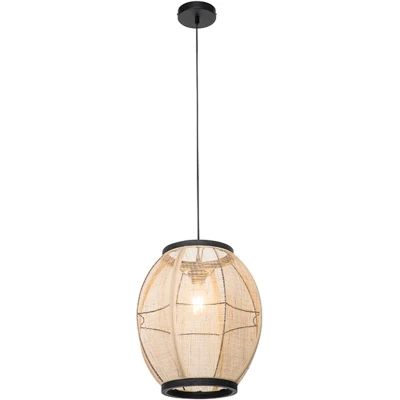 Afbeelding van QAZQA Oosterse hanglamp bruin 35 cm Rob