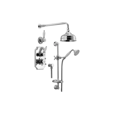 Afbeelding van Huber Victorian Thermostatische Inbouw Doucheset RVS 912.VT01H.AC