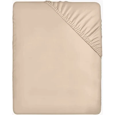 Afbeelding van hoeslaken 90x200cm beige geborsteld microvezel 35 cm diepe zak