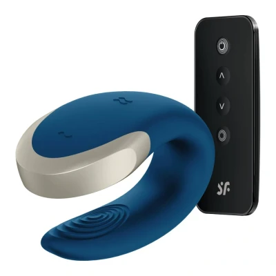 Afbeelding van Satisfyer Double Love Blauw GRATIS TOY bij iedere bestelling v.a. 40,