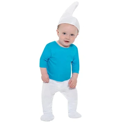 Afbeelding van FUNIDELIA Smurfen kostuum voor baby Maat: 69 80 cm Blauw
