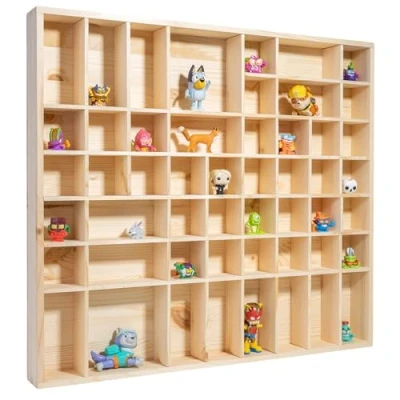 Afbeelding van Creative Deco Opbergast Sieradenkast 51 Vakken 52 x 46 5 cm Houten Perfect voor Decoupage Decoratie Figuren