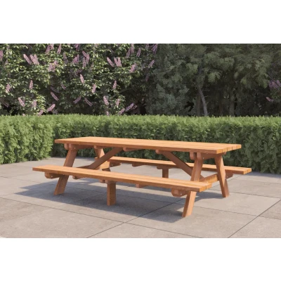 Afbeelding van Hardhouten Picknicktafel Giant
