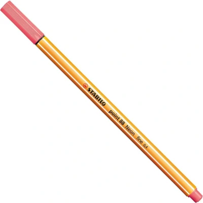 Afbeelding van STABILO point 88 Fineliner 0,4 mm Neon Rood per stuk