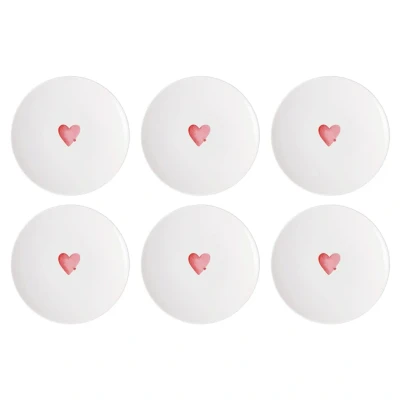 Afbeelding van Villeroy &amp; Boch With Love Ontbijtbord Sending Love, Set van 6