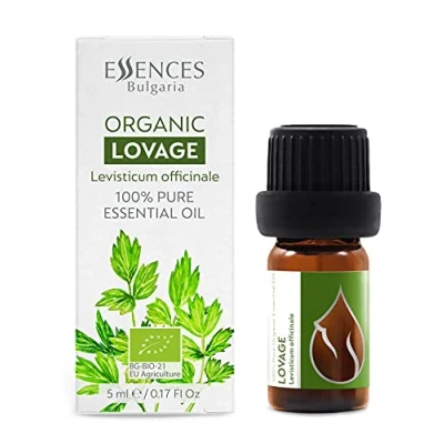 Image de Essences Bulgaria Huile Essentielle de Livèche Bio 5ml Levisticum officinale 100% Pur et Naturel Non Dilué Qualité Thérapeutique Ferme Familiale Distillé à la Vapeur OGM Végétalien