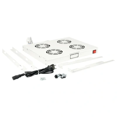 Afbeelding van ROLINE 19 inch dakventilatorunit 4 ventilatoren, Thermostaat grijs