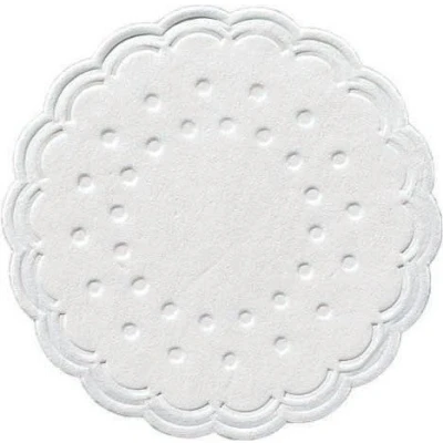 Afbeelding van Duni Onderzetters Rond Wit 8 Laags 7,5 cm 250 Stuks
