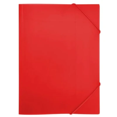 Afbeelding van RAYLU PAPER Ordner met elastieken en kleppen DIN A4, opbergmappen voor documenten, kantoor school, van 100% recyclebaar polypropyleen (A3, rood)