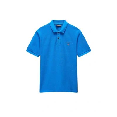 Afbeelding van Napapijri Polo Elbas French Blauw maat S heren met Modern fit Pasvorm Katoen Suitable Herenkleding Poloshirt
