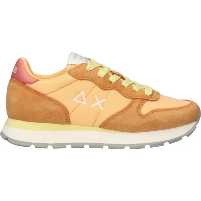 Afbeelding van Sun68 ALLY Solid Sneakers laag, Dames, Maat: 40, Oranje Veloursleer