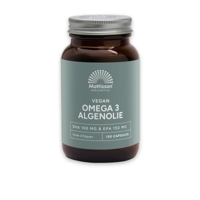 Afbeelding van Mattisson Vegan Algenolie EPA 150mg / DHA 100mg 120 capsules