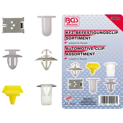Afbeelding van BGS Assortiment bevestigingsclips voor Renault 300 delig
