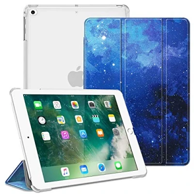 Afbeelding van Fintie Hoes voor iPad 9.7 inch 2018 2017 / Air 2 (2014) (2013) Ultradunne Beschermhoes met Transparante Achterkant Automatische Slaap waakfunctie, (Z Sterrenhemel)