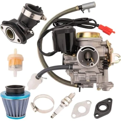 Afbeelding van Ewillownm Compatibel met 50cc 4 takt GY6 High Performance 139QMB carburateur voor 49cc scooter motor PD18J Carb