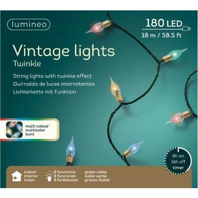 Afbeelding van Kerstkrans Lumineo 493276 Vintage Binnenkant Multicolour