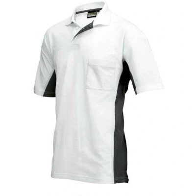 Afbeelding van Tricorp Poloshirt Workwear 202002 180gr Wit/Donkergrijs Maat 3XL