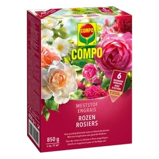 Afbeelding van COMPO Meststof Rozen directe en lange werking 6 maanden voor een stevige groei prachtige bloei doos 850 g