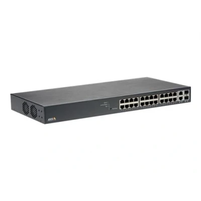 Image de AXIS T8524 PoE+ Network Switch Commutateur Géré 24 x 10/100/1000 (PoE+) + 2 SFP Gigabit combo (liaison montante) de bureau, Montable sur rack (370 W) pour A1610, C1410, D3110, M3067, P1385, P1455, W400; Camera Station S1216, S123
