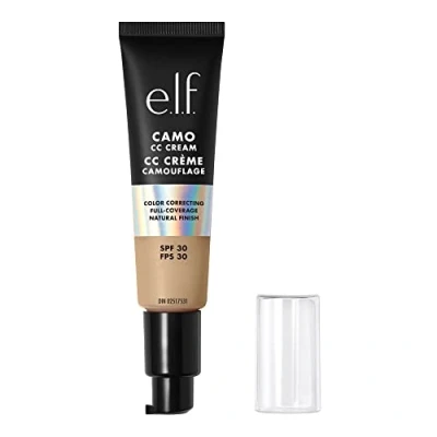 Afbeelding van e.l.f. Camo CC Cream Medium tot Volledige Dekking Kleurcorrectie Foundation met SPF 30, Helder 205N, 30g