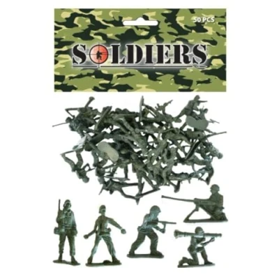 Afbeelding van 50 x kunststof soldaten