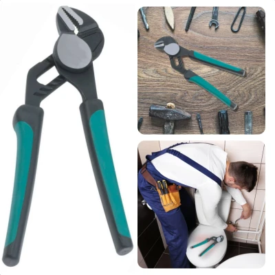 Afbeelding van Cheqo® Waterpomptang Automatisch 170mm Met Opgelegd Scharnier &amp; Inwendige Veer Eenhandsbediening 170 gram Snel, Efficiënt Veilig Klustang Isolatie Handvatten Afglijdbeveiliging