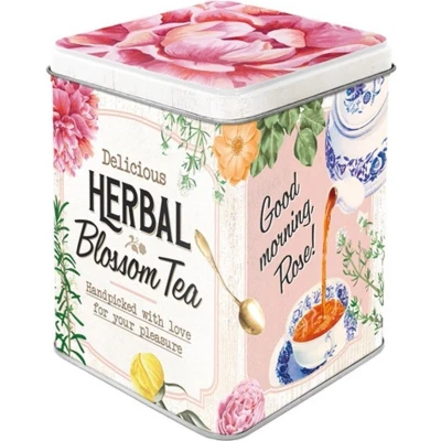 Afbeelding van Nostalgic Art Herbal Blossom Tea 3D Design Metalen Theedoosje