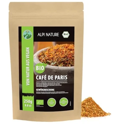 Afbeelding van Bio Cafe de Paris Spices (250 g), biologische Franse kruidenmix, 100% natuurlijk, ingrediënten van kbA, kruidenmix Café zonder kunstmatige toevoegingen