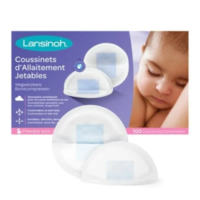 Afbeelding van Lansinoh 100 stuks Bluelock Wegwerp Borstcompressen 44286
