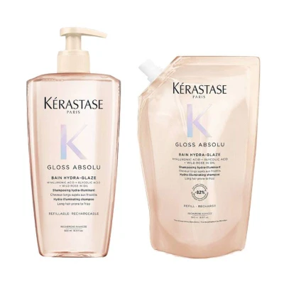 Afbeelding van Kerastase Gloss Absolu Hydra Glaze Bain 500ml + Refill bundel/set/pakket