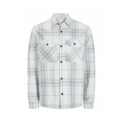 Afbeelding van Jack &amp; Jones Overhemd Jprccraymond Spring Check Overshirt 12274956 Coronet Blue Mannen Maat L