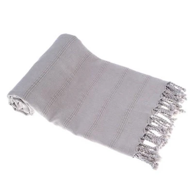 Afbeelding van Hamamdoek Stone Denim Cream 170x85 van Hamams own