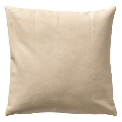 Afbeelding van Dutch Decor JARED Kussenhoes 45x45 cm leerlook stoere effen kleur White Swan wit