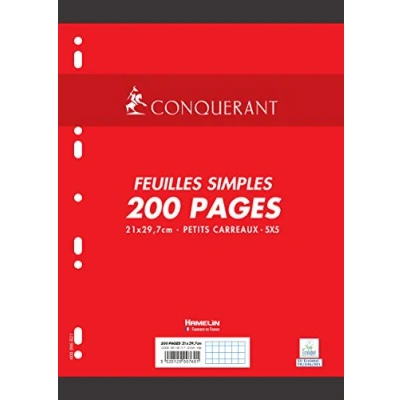 Afbeelding van Conquant A4 enkel papier, geperforeerd, 90 g, 200 pagina&#039;s, 5 x