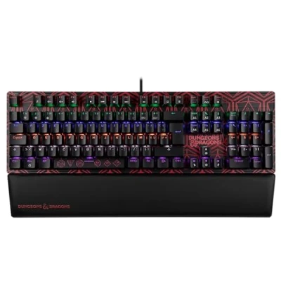 Afbeelding van Konix Dungeons &amp; Dragons toetsenbord, bedraad, Azerty voor desktop, pc, gaming, anti ghosting, 20 lichteffecten, kabel 1,7 m