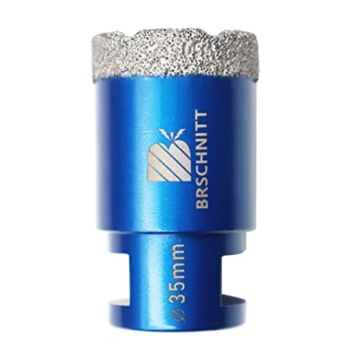 Afbeelding van BRSCHNITT Diamanttegelboor 35 mm Vacuüm gesoldeerd en boorkroon met schroefdraad M14 voor droog boren in porselein, tegels, graniet, marmer