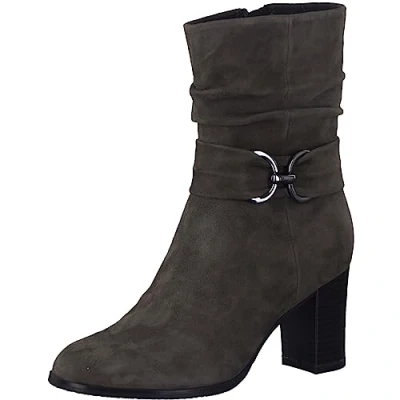 Afbeelding van CAPRICE 9 25328 41 enkellaarsjes met veters voor dames, Stone Str