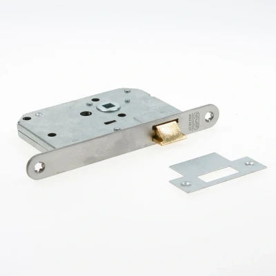 Afbeelding van Nemef Loopslot type 1255/17 50 DIN rechts RVS voorplaat