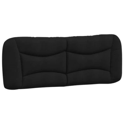 Image de vidaXL Coussin de tête lit noir 140 cm tissu374578