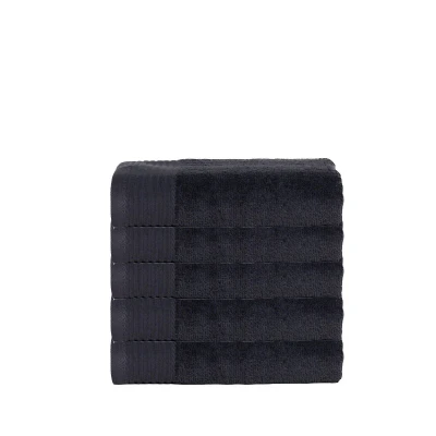 Afbeelding van 5 x The One Towelling handdoek Deluxe 50x100 Antraciet